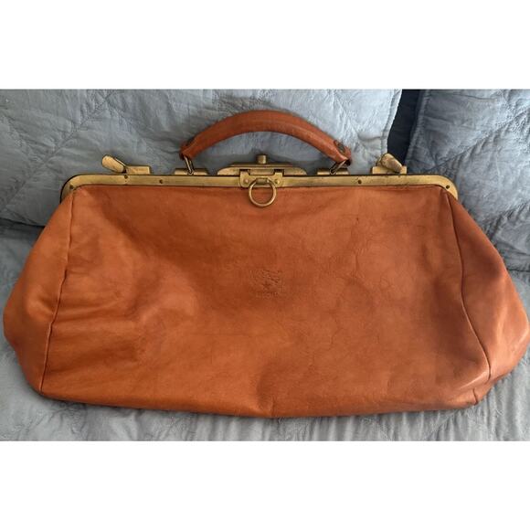 Vintage RARE IL Bisonte Doctor Bag, Leather, Clean Interior - Picture 1 of 9